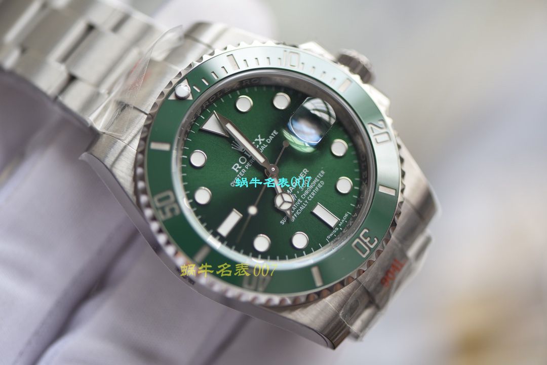 【视频评测最完‎美复刻​Rolex绿水鬼‎SUBN厂V10升​级版】劳力士潜航者型系列116610LV-97200绿盘腕表 