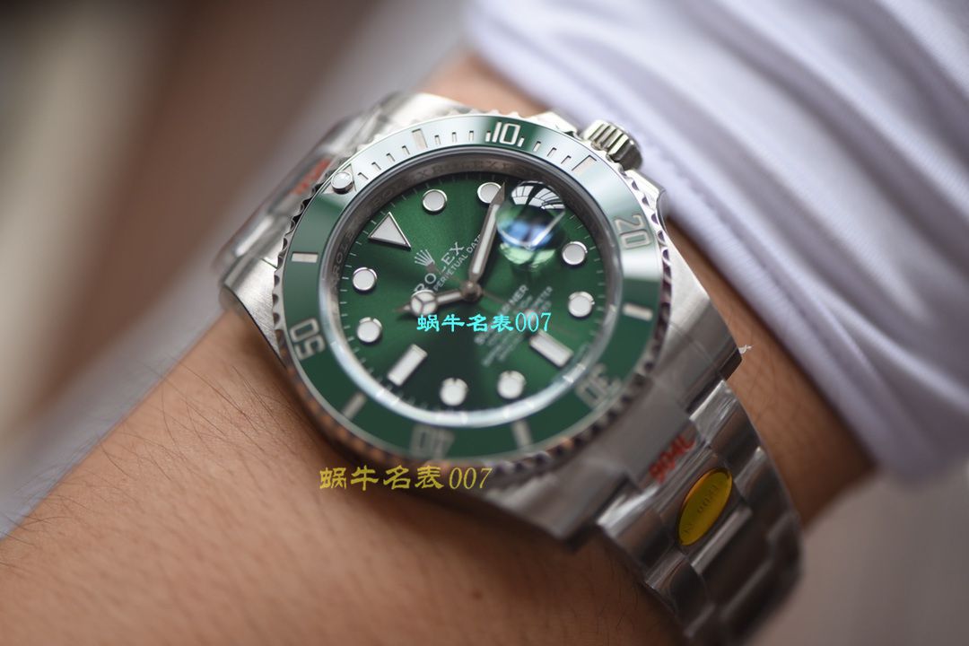 【视频评测最完‎美复刻​Rolex绿水鬼‎SUBN厂V10升​级版】劳力士潜航者型系列116610LV-97200绿盘腕表 / R392