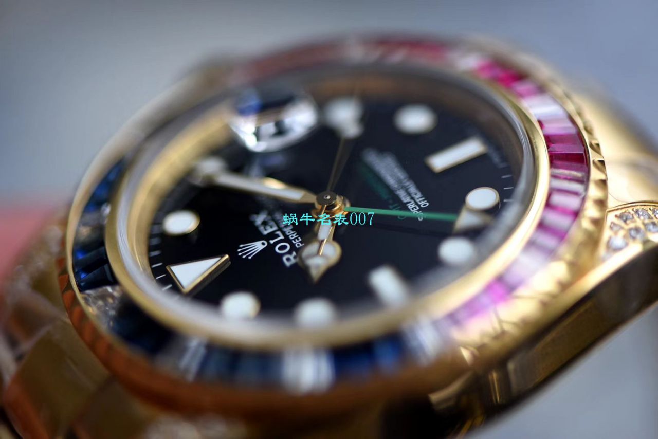 【LF厂一比一超A高仿手表】劳力士格林尼治型II彩虹钻系列116758 SAru-78208腕表 
