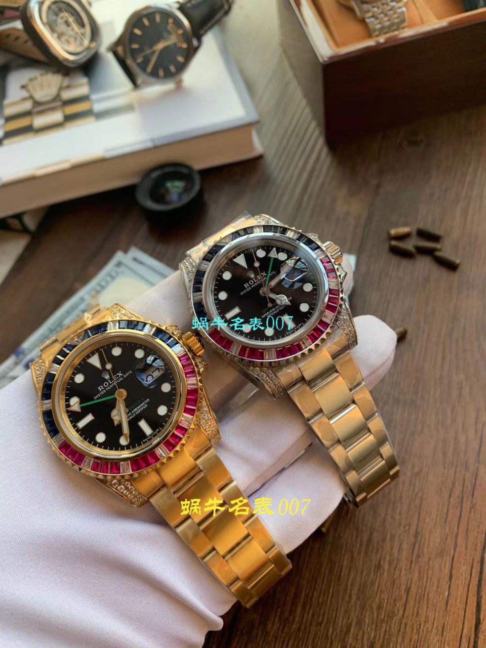 【LF厂Rolex复刻高仿表土豪版彩虹钻】劳力士格林尼治型II系列116759 SAru-78209腕表 / R396