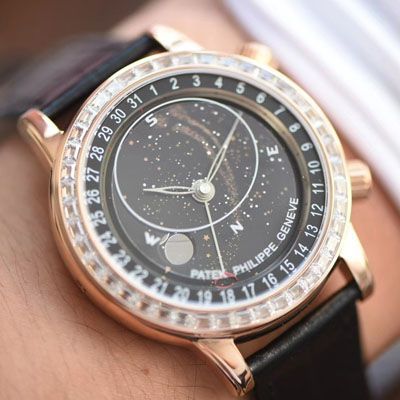 【台湾厂最新升级版高仿手表】百达翡丽超级复杂功能计时系列6104R-001腕表