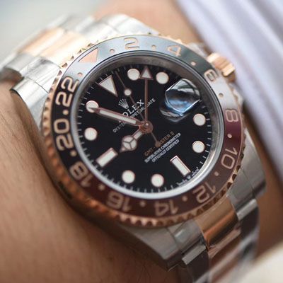 【LF厂Rolex间金沙士圈复刻表】劳力士格林尼治型II系列m126711chnr-0002腕表