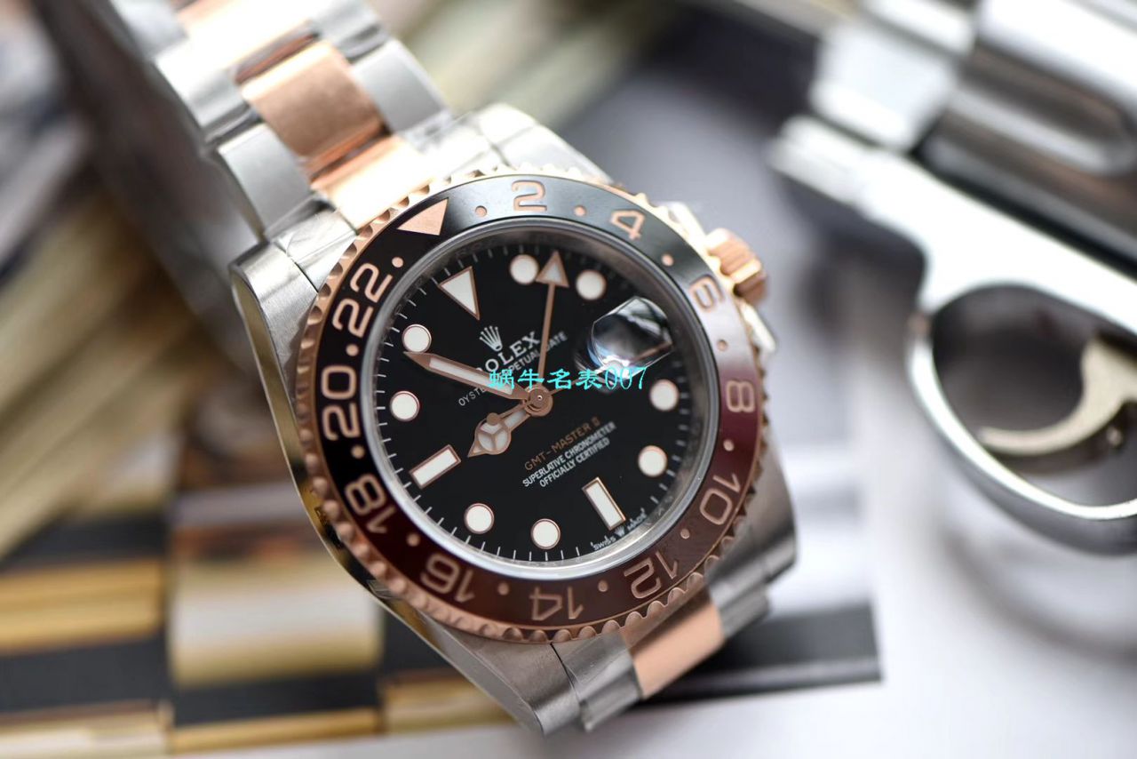 【LF厂Rolex间金沙士圈复刻表】劳力士格林尼治型II系列m126711chnr-0002腕表 