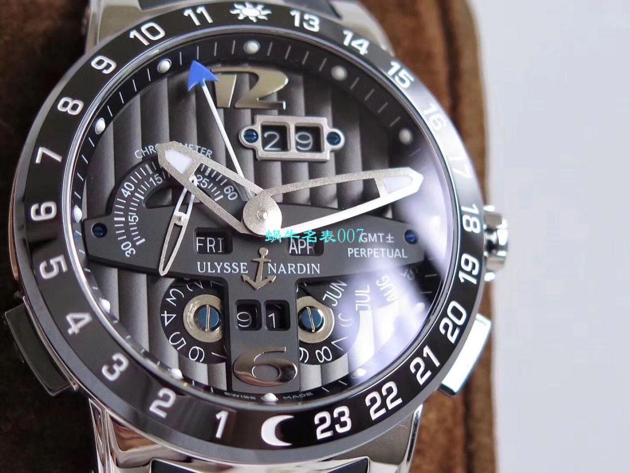 【TWA厂一比一Ulysse Nardin精仿手表】雅典表复杂功能系列320-00-3腕表 