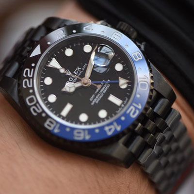 【LF厂顶级复刻手表】Batman定制版劳力士格林尼治Rolex GMT-Master II M126710blnr-0002