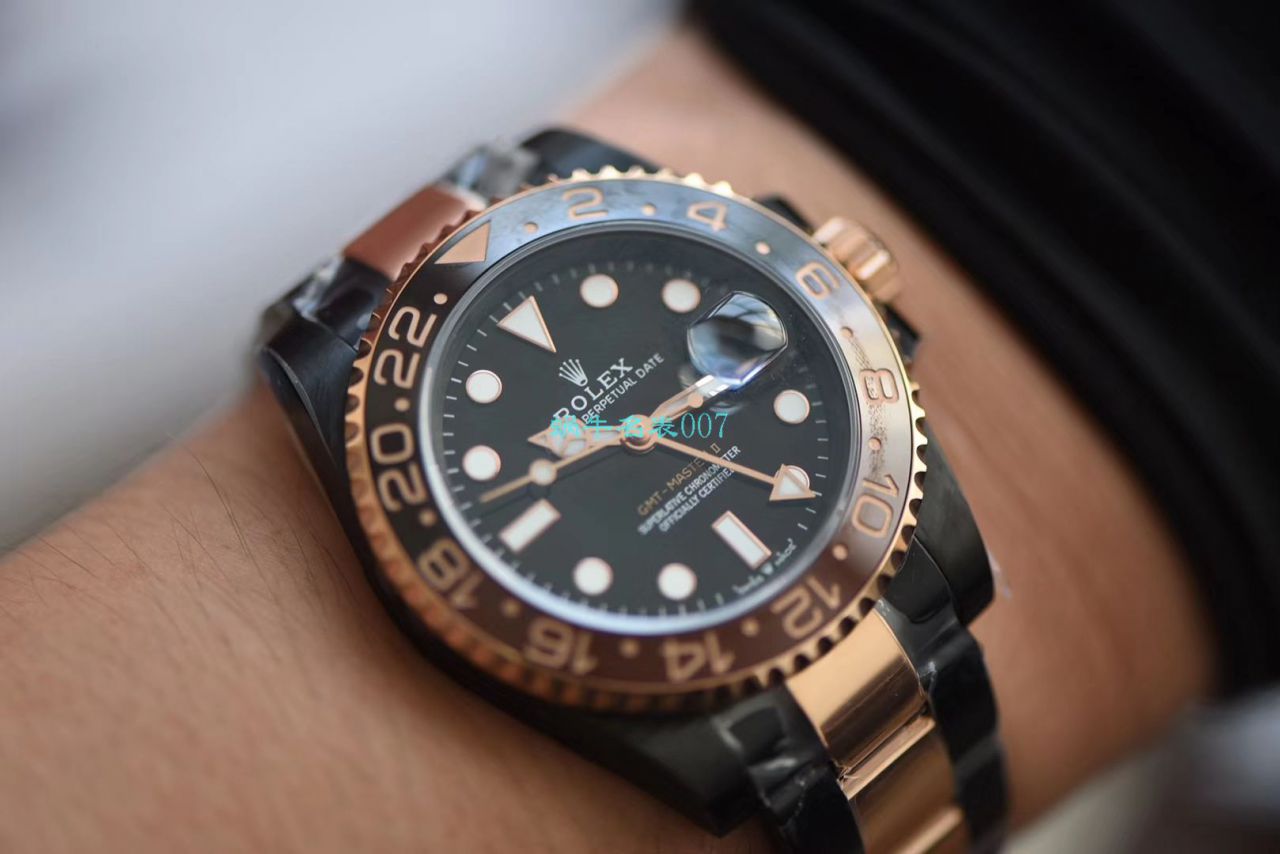 【LF厂顶级复刻手表】Batman定制版劳力士格林尼治Rolex GMT-Master II M126710blnr-0002 / R502