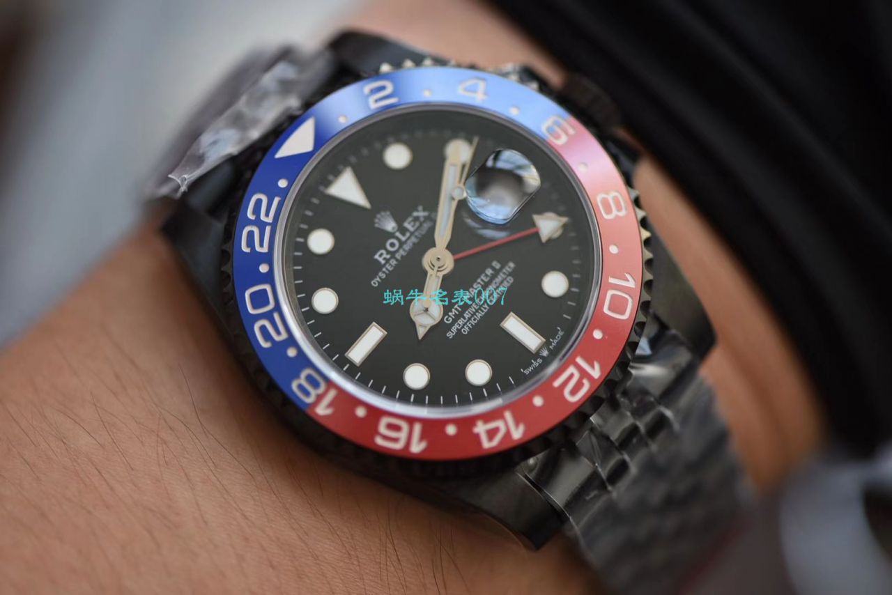 【LF厂顶级复刻手表】Batman定制版劳力士格林尼治Rolex GMT-Master II M126710blnr-0002 / R502