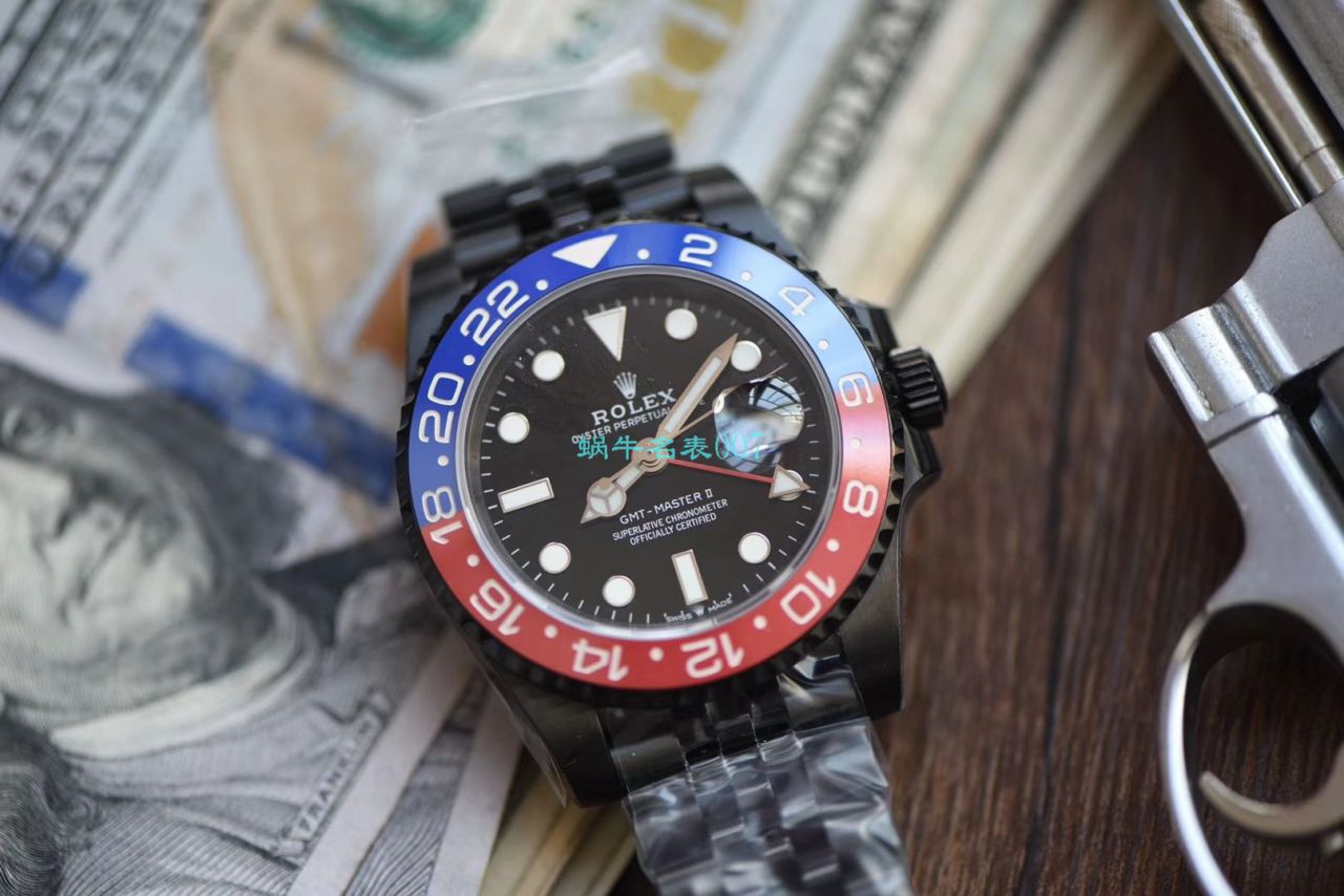 【LF厂超A精手表】Batman定制版劳力士格林尼治可乐圈Rolex GMT-Master II 126710BLRO-0001 / R506