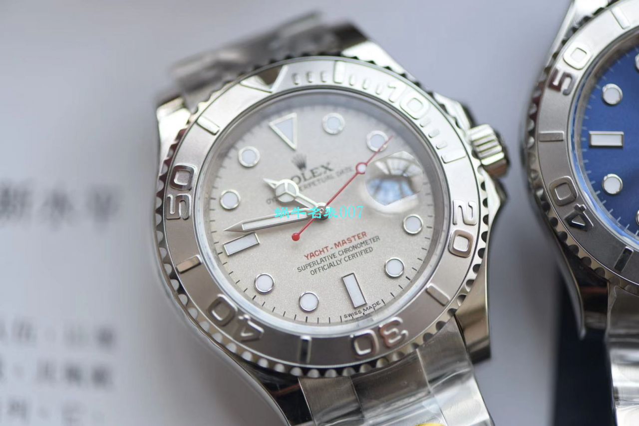 【视频评测N厂Rolex复刻高仿手表】904钢劳力士游艇名仕YM型系列116622-78760 银盘腕表 / R512