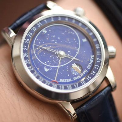 【台湾厂百达翡丽星空复刻多少钱】百达翡丽超级复杂功能计时系列6102P-001 铂金腕表