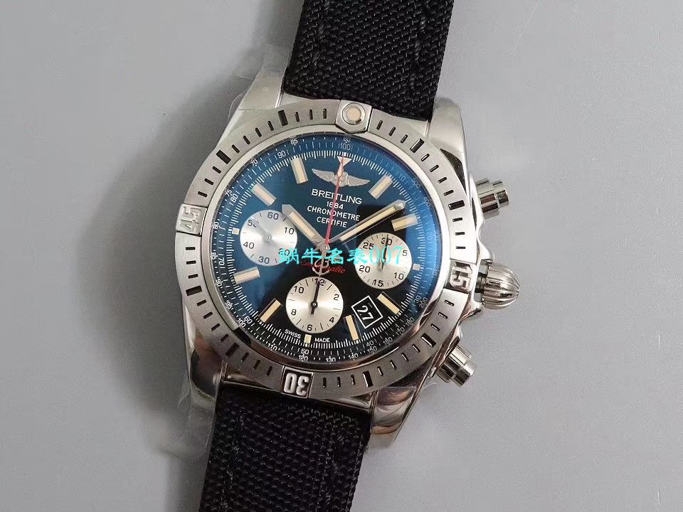 【GF厂官网复刻高仿表】百年灵机械计时王牌飞行员系列AB01154G.BD13.101W.A20D.1腕表 / BL122