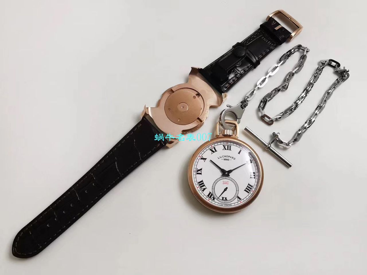 【LUC厂Chopard复刻手表】萧邦L.U.C系列L.U.C THE TRIBUTE系161923-1001腕表‎与‎怀表一‎体腕表 / XB052