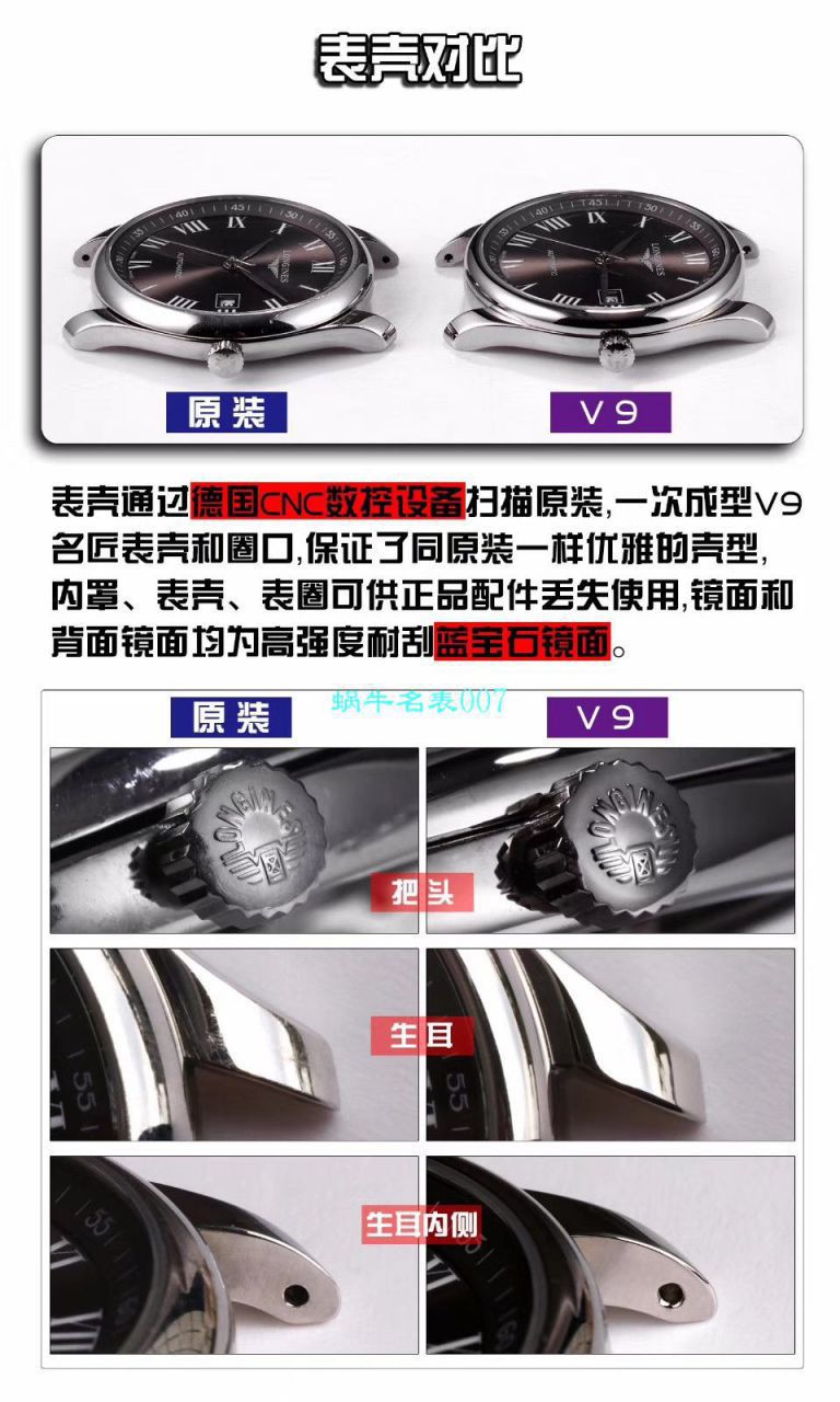 【V9厂顶级复刻高仿手表】浪琴名匠单历系列L2.793.5.97.7腕表 / L136