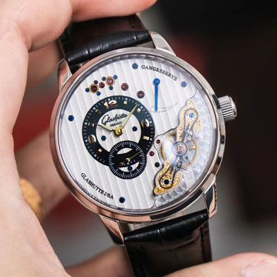 【TZ厂超A高仿手表】格拉苏蒂原创偏心系列1-91-02-02-02-30腕表