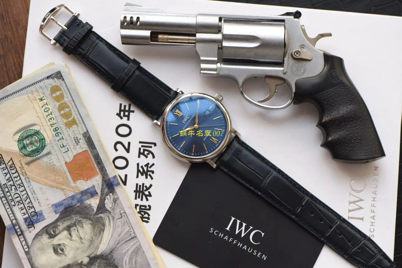 V7厂官网顶级复刻高仿万国IWC柏涛菲诺IW356522新款蓝面波涛小镇底盖玫瑰金波涛菲诺 / WG516