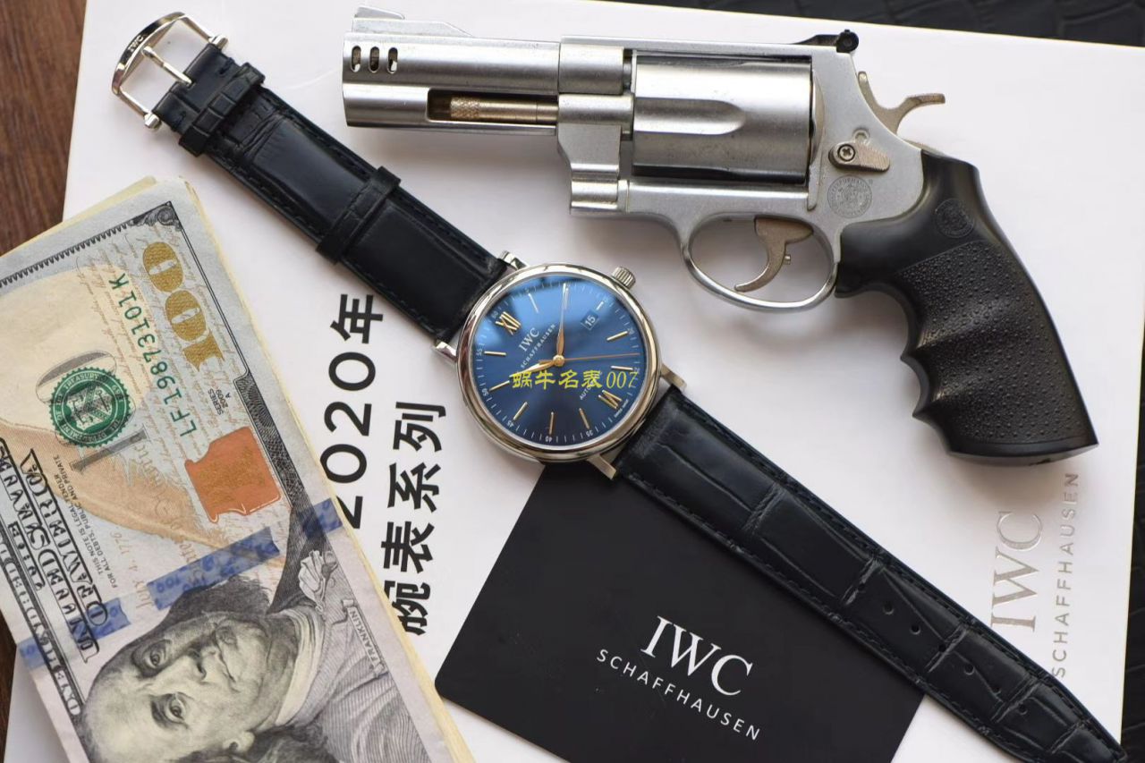 V7厂超A高仿IWC万国柏涛菲诺IW356523腕表专柜最新款波涛菲诺蓝面金针 