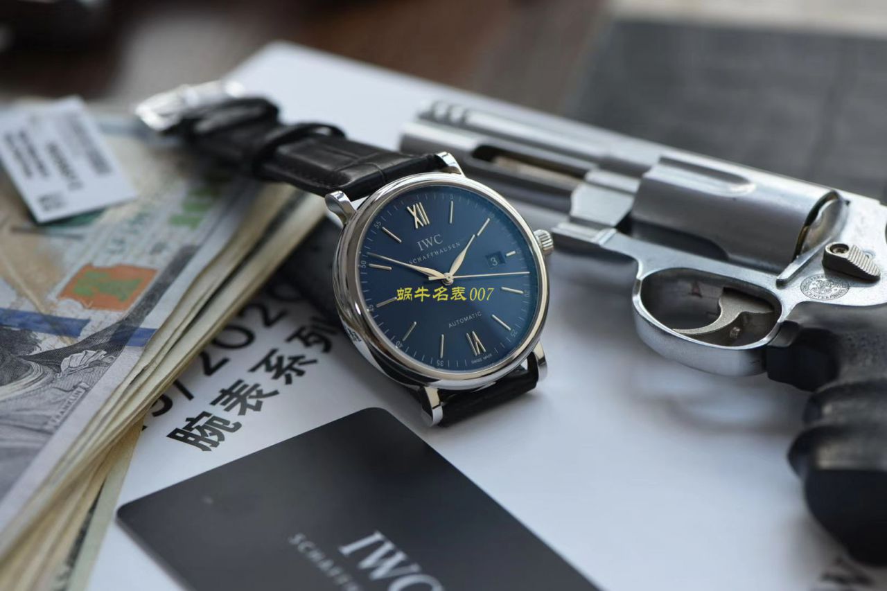 V7厂超A高仿IWC万国柏涛菲诺IW356523腕表专柜最新款波涛菲诺蓝面金针 