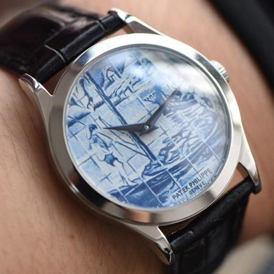 FL厂超A高仿手表百达翡丽古典表系列5089G-062太加斯河上垂钓腕表