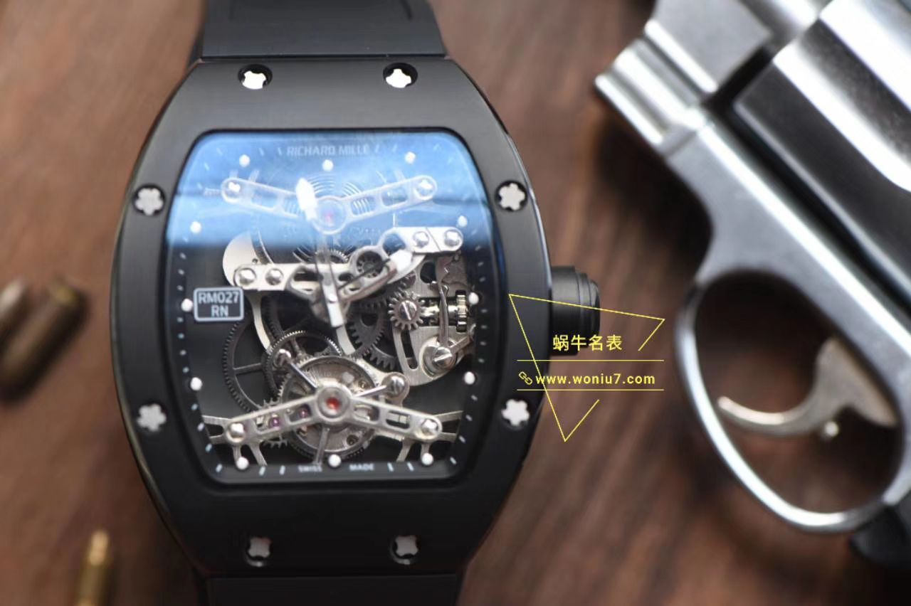 视频分析EUR厂陀飞轮RICHARD MILLE理查德米勒RM 027 顶级复刻高仿TOURBILLON RAFAEL NADAL腕表 / RM027EUR02