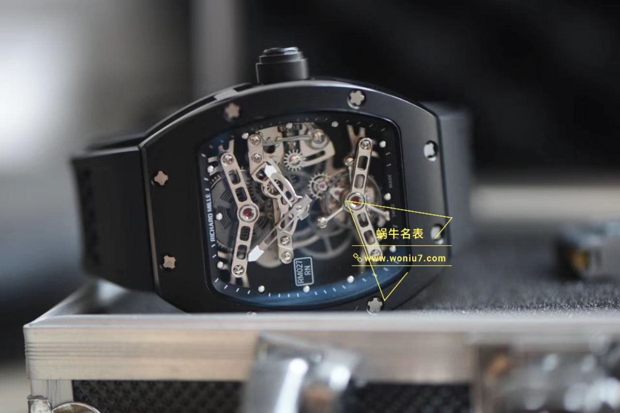 视频分析EUR厂陀飞轮RICHARD MILLE理查德米勒RM 027 顶级复刻高仿TOURBILLON RAFAEL NADAL腕表 / RM027EUR02
