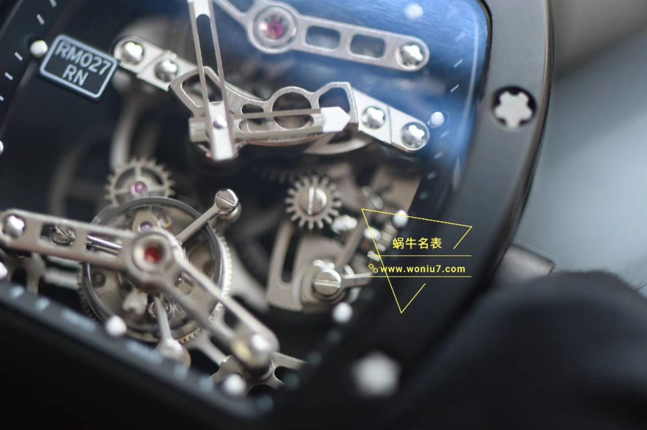 视频分析EUR厂陀飞轮RICHARD MILLE理查德米勒RM 027 顶级复刻高仿TOURBILLON RAFAEL NADAL腕表 / RM027EUR02