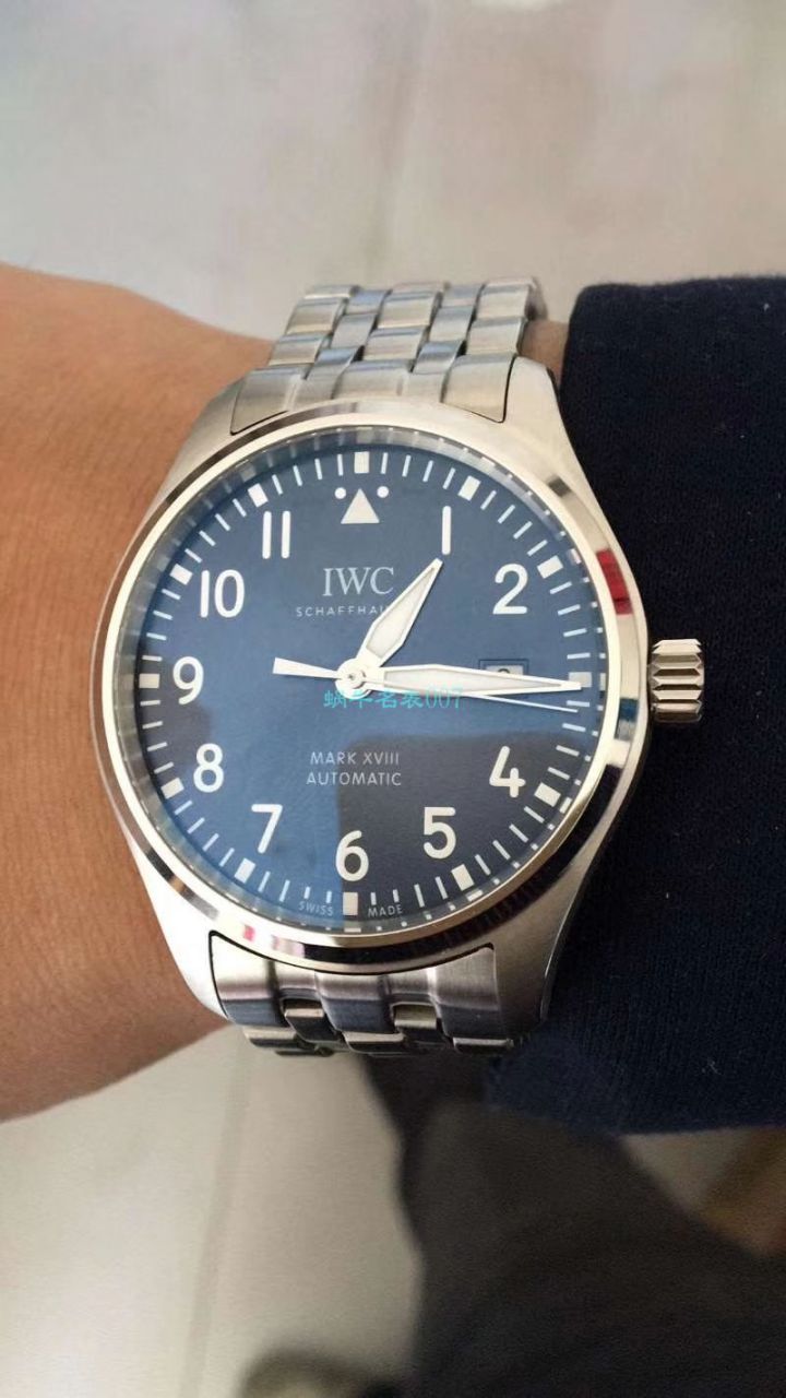 【视频评测V7厂马克十八钢带版】IWC万国表飞行员系列IW327014腕表(小王子)（万国超A高仿复刻表哪个厂最好） / WG359
