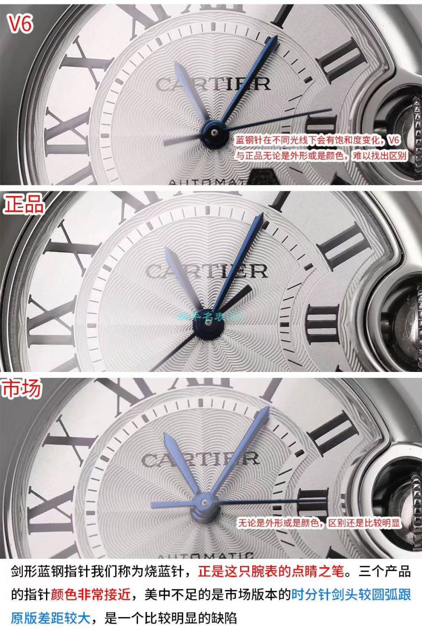 【V6厂顶级复刻7K版手表】卡地亚33毫米超级副本蓝气球女装W6920071腕表 
