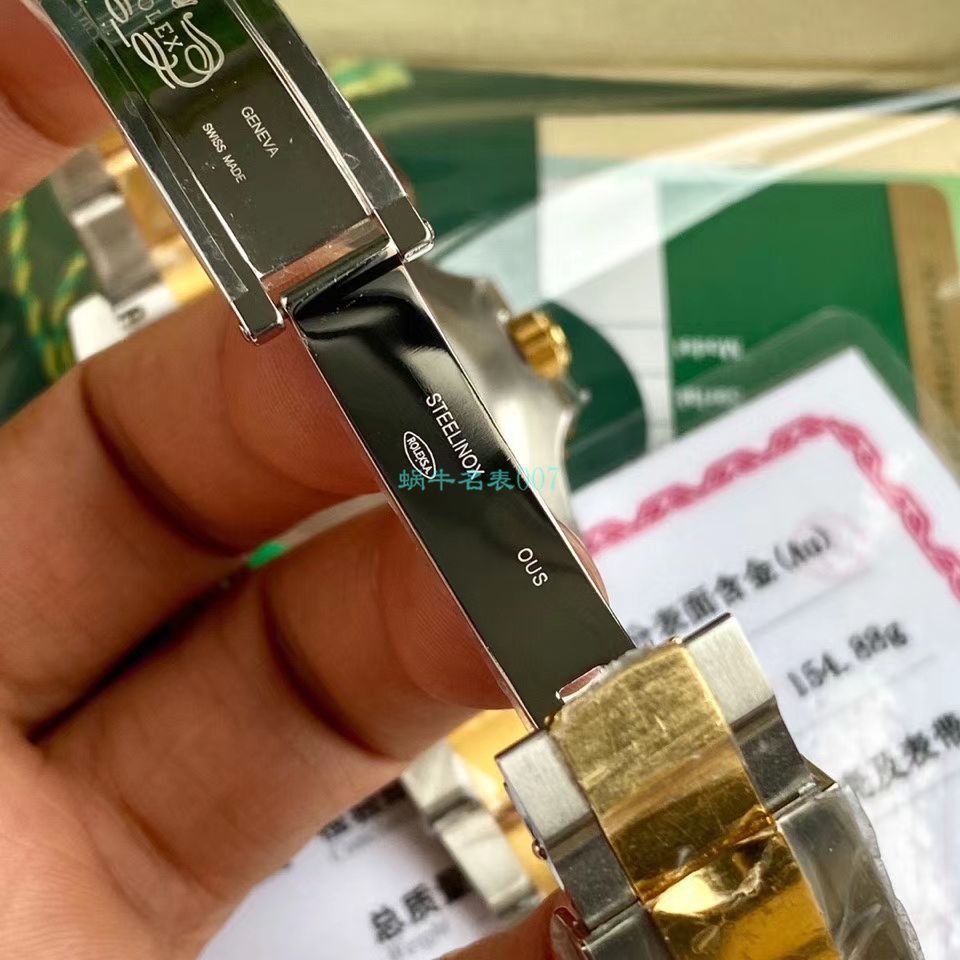 高端定制包金ETA机芯劳力士潜航者型116613-LN-97203复刻高仿间金黑水鬼黑盘腕表 / R596