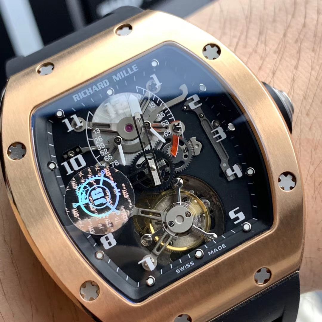 RICHARD MILLE（理查德米勒）视频评测里查德米尔男士系列RM 001腕表JB厂高仿理查德·米勒RM001真陀飞轮 