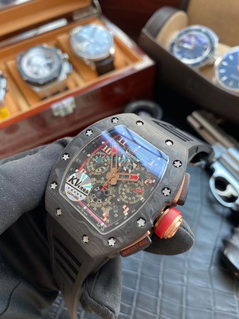 KV台湾厂V2升级版锻造碳纤维理查德米勒复刻手表男士系列RM 011腕表 