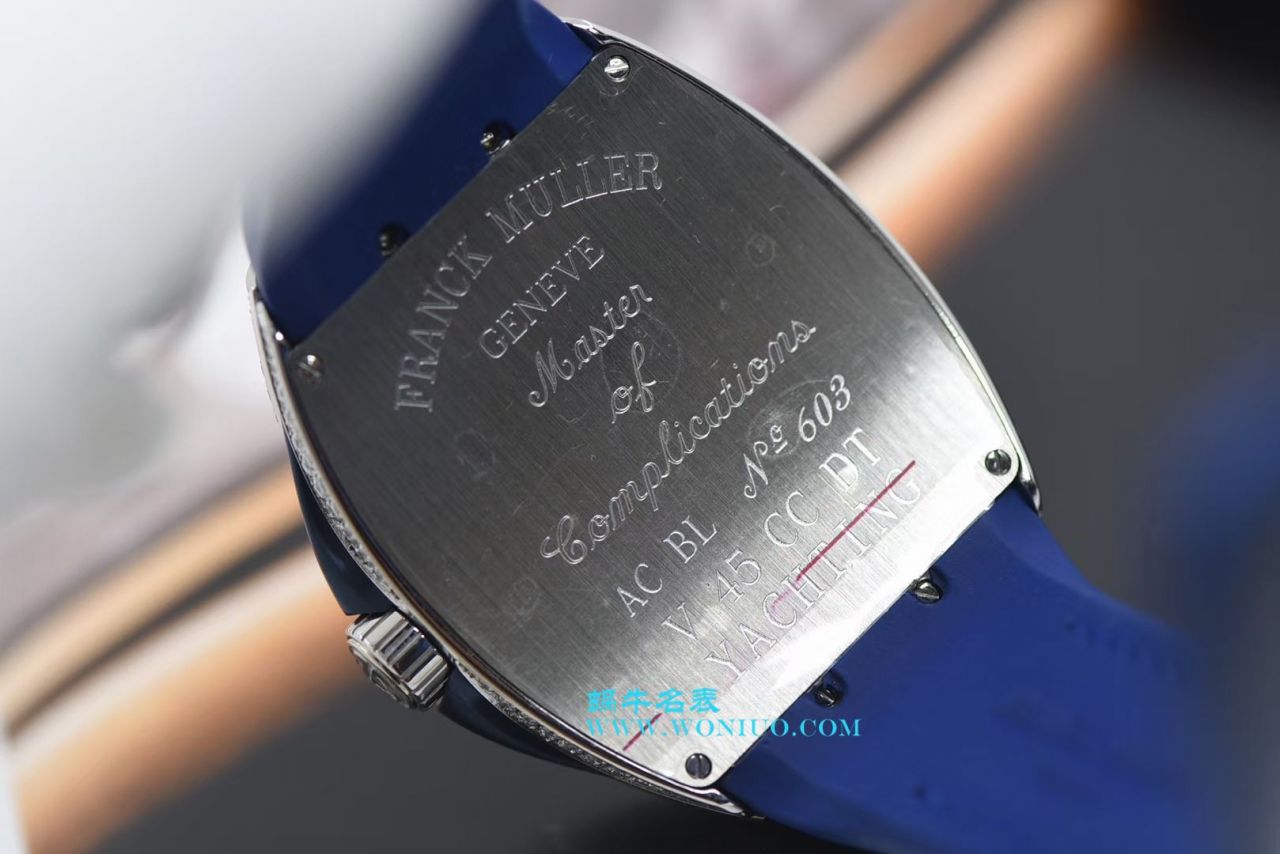 满钻法兰克穆勒V45蓝游艇精仿手表【视频评测】精仿法兰克穆勒手表 / FL079