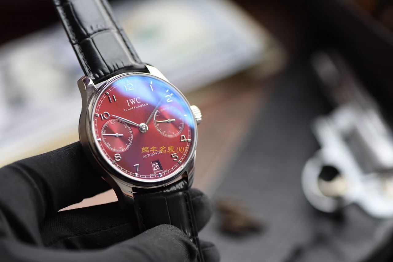 YL厂万国葡萄牙系列IW500714 葡七勃艮第酒红色手表 