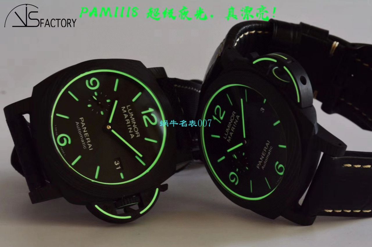 VS厂2020新品沛纳海LUMINOR系列一比一复刻高仿手表PAM01118腕表 / PAM1118