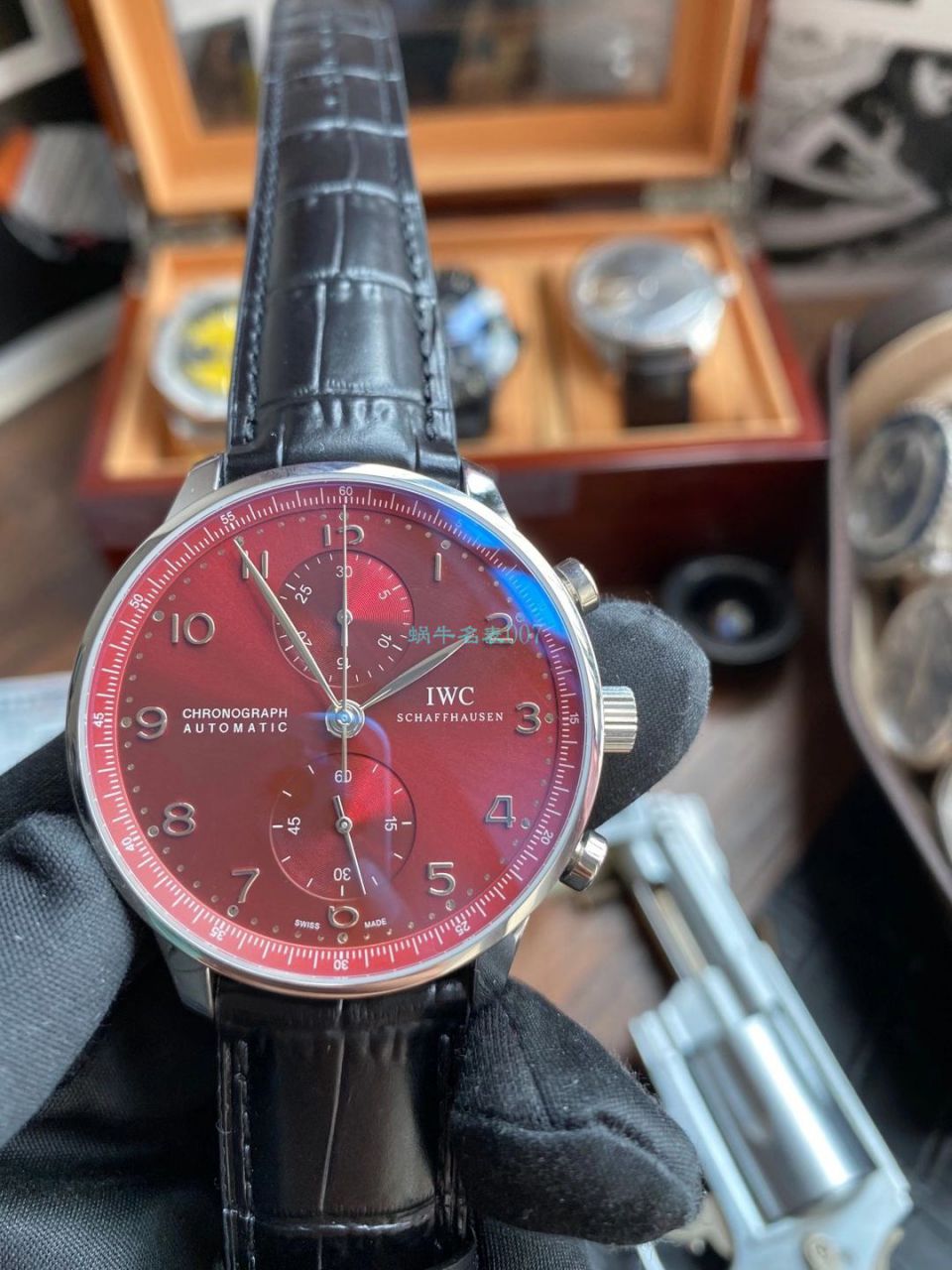 YL厂万国1比1精仿手表酒红面葡萄牙计时IW371616腕表 