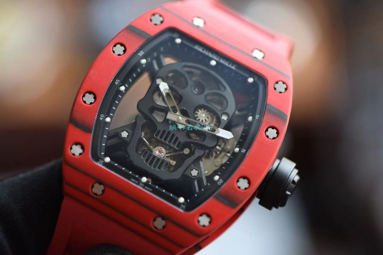【视频评测】JB厂理查德米勒RM52-01超A复刻手表真陀飞轮碳纤维骷髅头鬼王 / RM52-01A