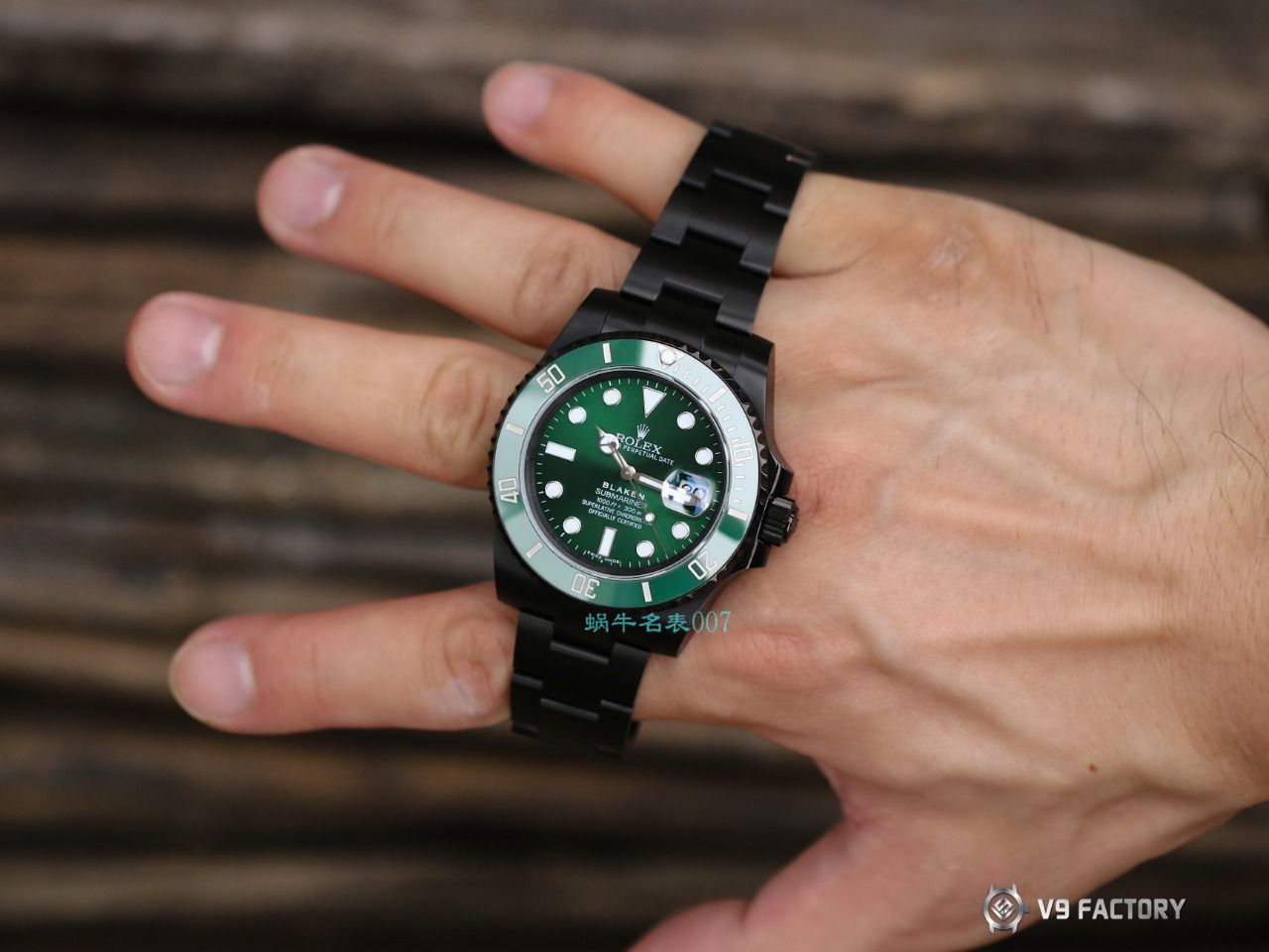 V9厂劳力士水鬼顶级复刻手表BLAKEN  SUBMARINER  DATE LV官方同款曜黑改装版 