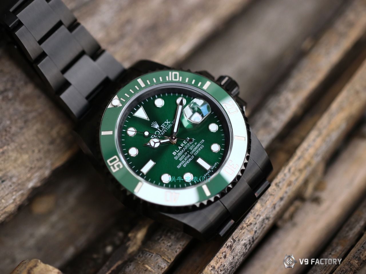 V9厂劳力士水鬼顶级复刻手表BLAKEN  SUBMARINER  DATE LV官方同款曜黑改装版 