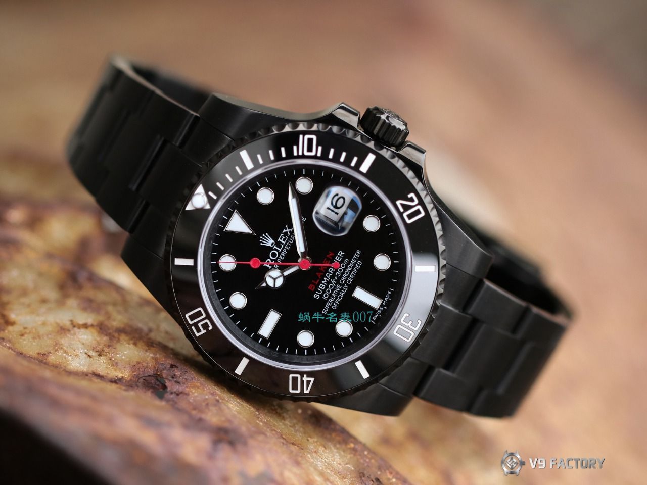 V9厂劳力士水鬼顶级复刻手表BLAKEN  SUBMARINER  DATE LV官方同款曜黑改装版 