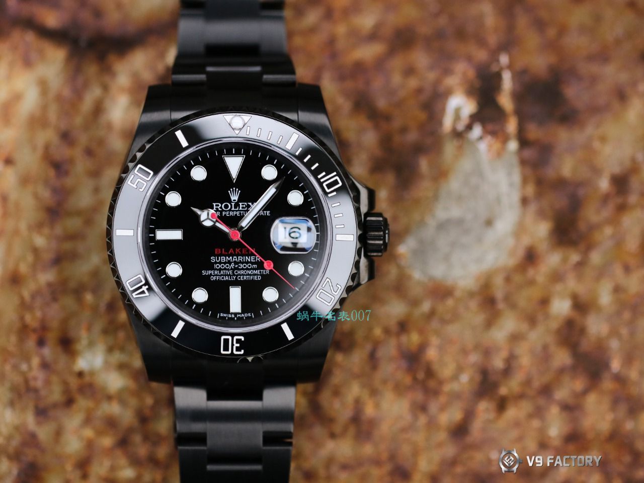 V9厂劳力士水鬼顶级复刻手表BLAKEN  SUBMARINER  DATE LV官方同款曜黑改装版 / R670