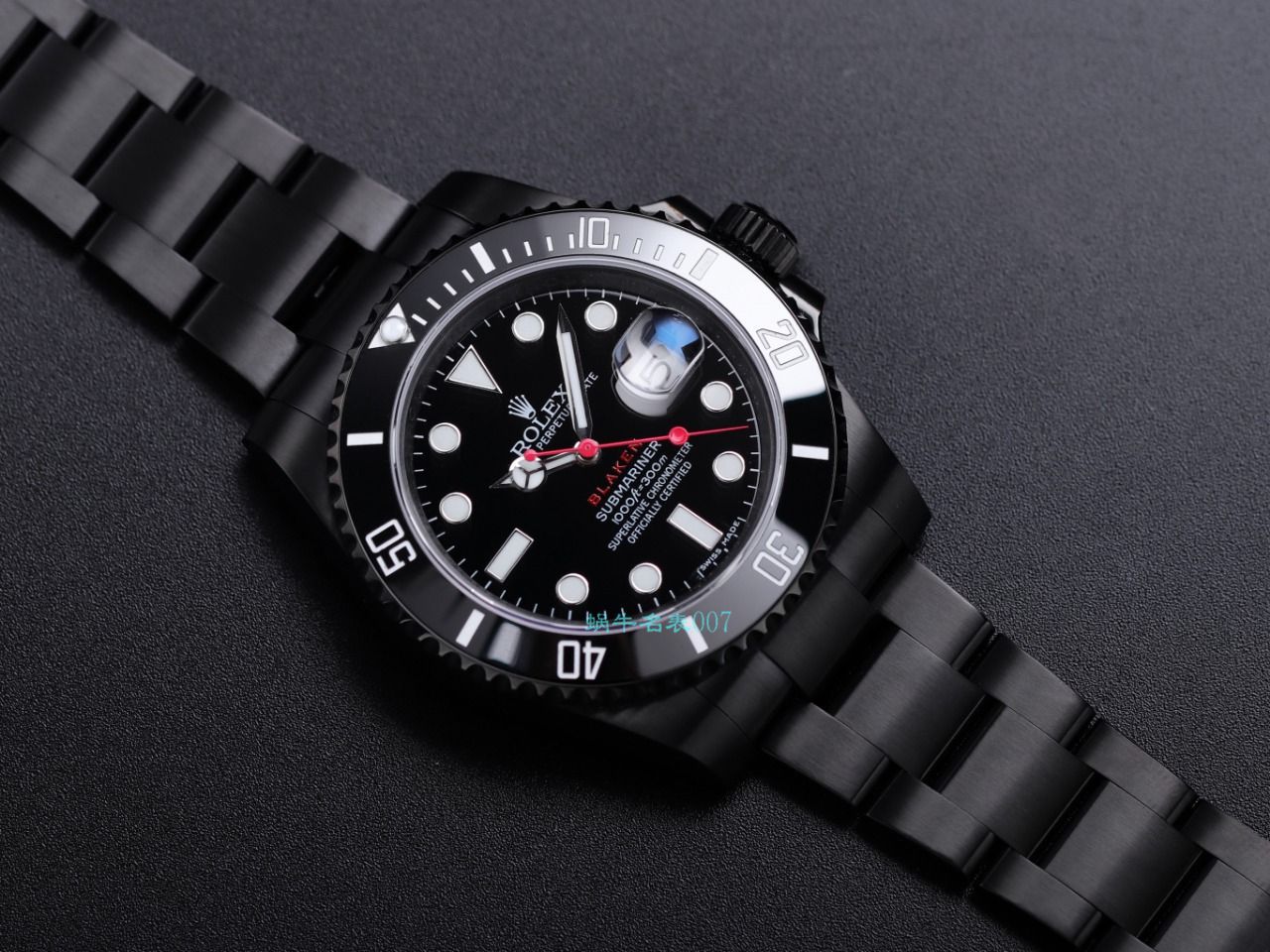 V9厂劳力士水鬼顶级复刻手表BLAKEN  SUBMARINER  DATE LV官方同款曜黑改装版 