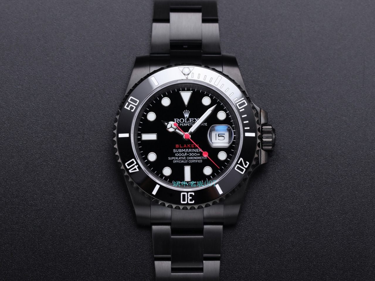 V9厂劳力士水鬼顶级复刻手表BLAKEN  SUBMARINER  DATE LV官方同款曜黑改装版 