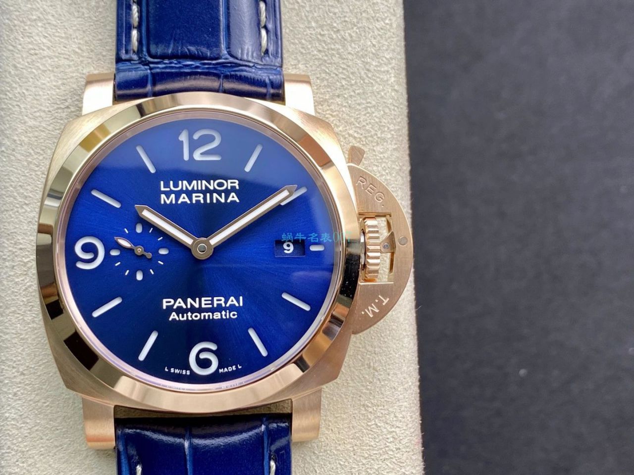 VS厂沛纳海1比1高仿手表LUMINOR庐米诺红金PAM01112腕表 