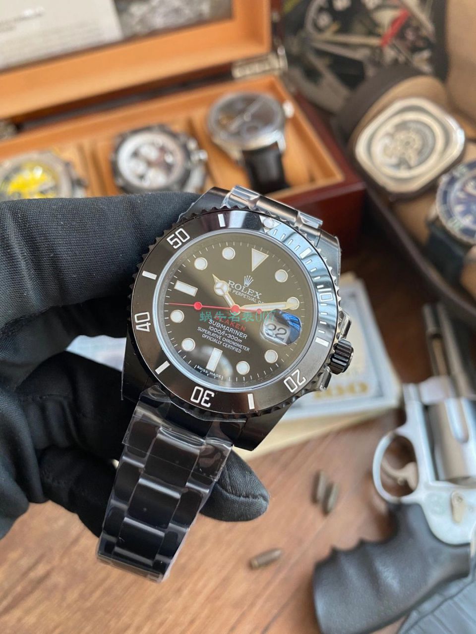 V9厂劳力士水鬼顶级复刻手表BLAKEN  SUBMARINER  DATE LV官方同款曜黑改装版 / R670