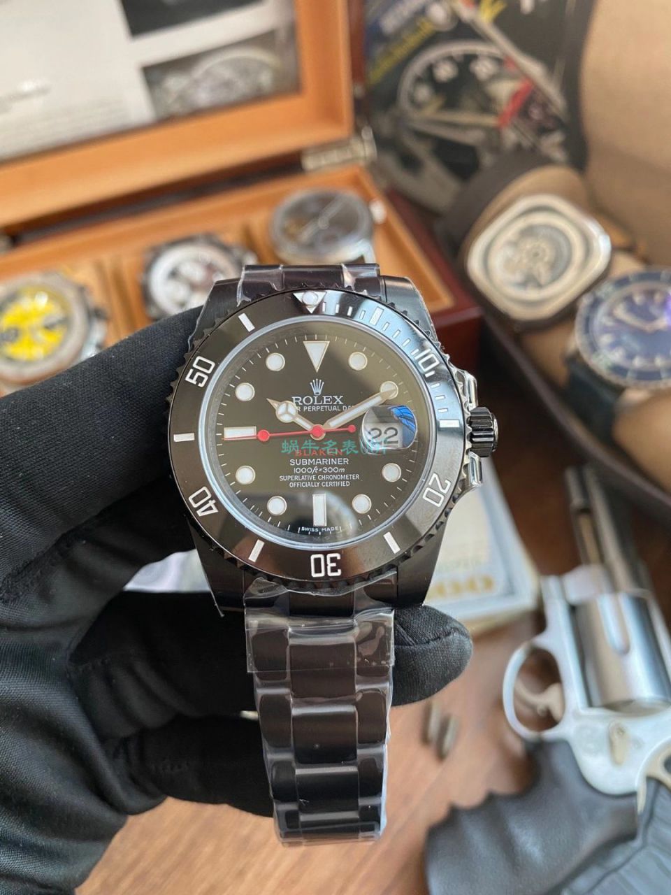 V9厂劳力士水鬼顶级复刻手表BLAKEN  SUBMARINER  DATE LV官方同款曜黑改装版 