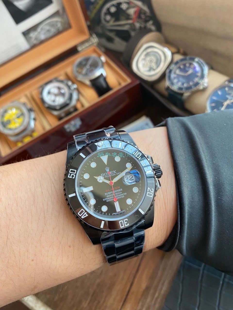 V9厂劳力士水鬼顶级复刻手表BLAKEN  SUBMARINER  DATE LV官方同款曜黑改装版 