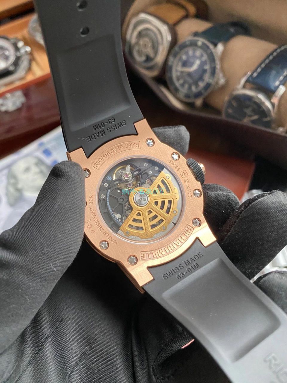 V9理查德米勒Richard Mille RM 63-01一比一顶级精仿手表 Dizzy Hands男装自动机械腕表 / RM 63-01V9