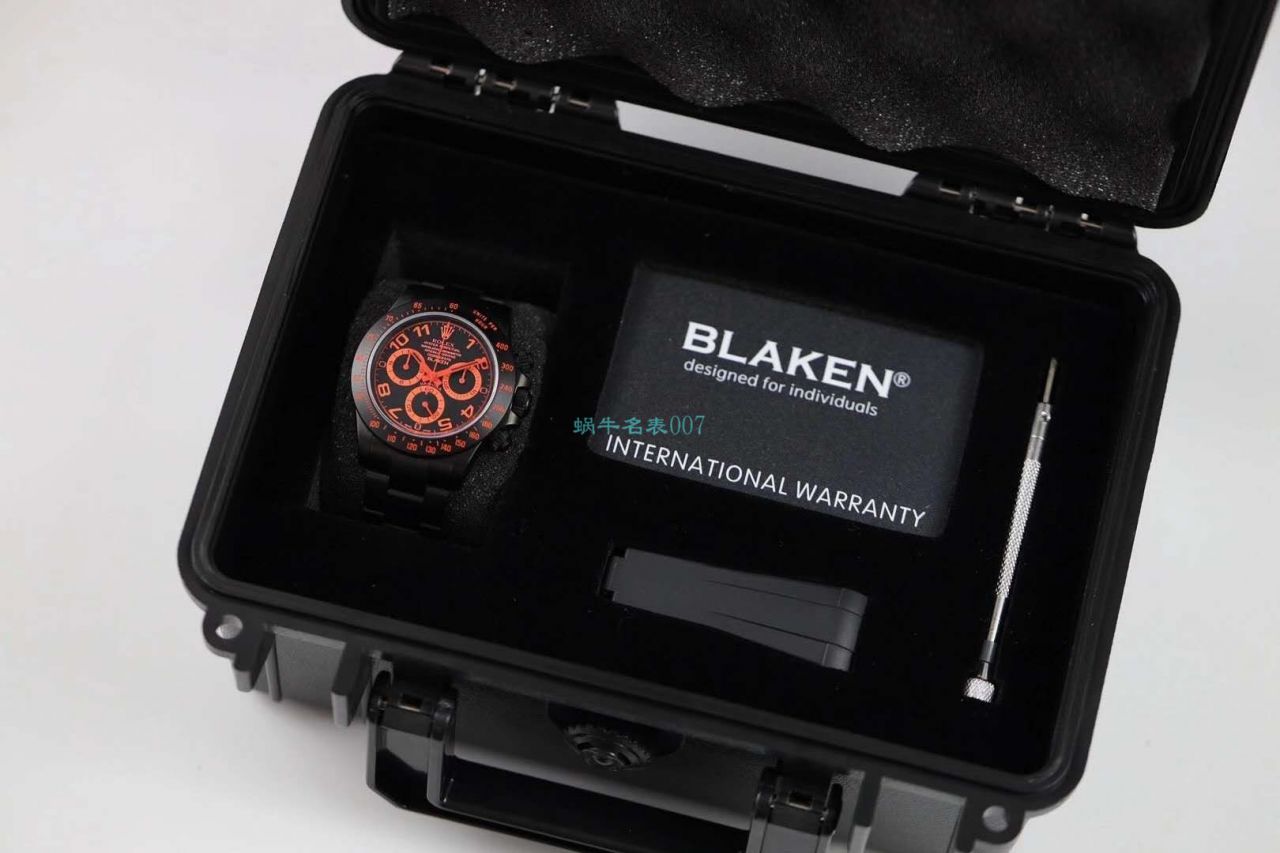 【IPK厂劳力士迪通拿】Blaken改装磨砂碳化黑腕表以N厂超级4130迪通拿为基础 