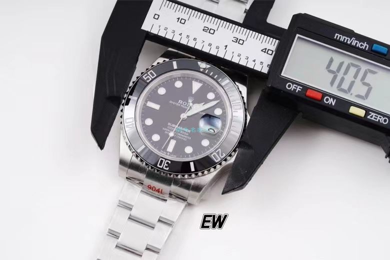 视频评测EW厂劳力士专柜新款绿水鬼1比1超A高仿手表41毫米m126610lv-0002腕表 / R687