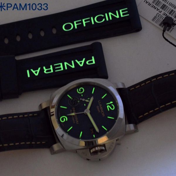 VS厂沛纳海1比1顶级复刻手表GMT两地时PAM01033腕表价格报价