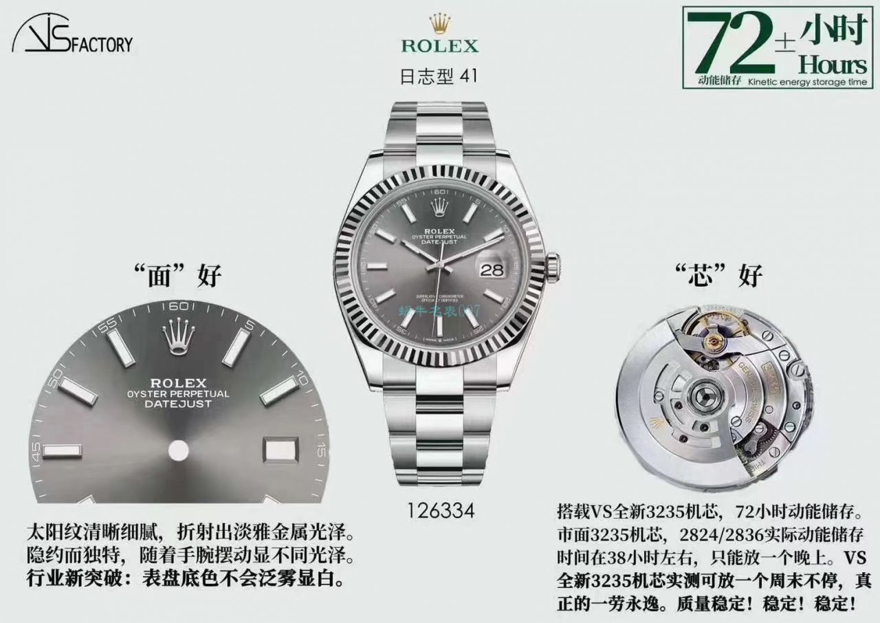 VS厂一比一顶级复刻高仿劳力士日志型系列m126333-0009手表 / R700